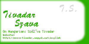 tivadar szava business card